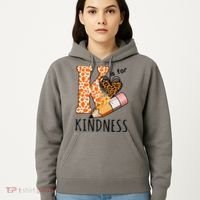 K Is For Kindness Kindergarten Cheetah Hoodie thumb 5