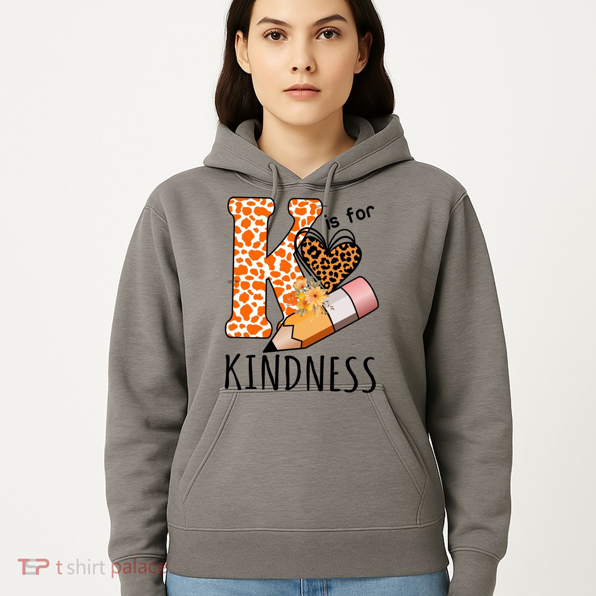 K Is For Kindness Kindergarten Cheetah Hoodie