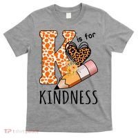 K Is For Kindness Kindergarten Cheetah T-Shirt thumb 0