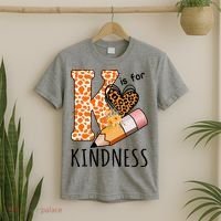 K Is For Kindness Kindergarten Cheetah T-Shirt thumb 2