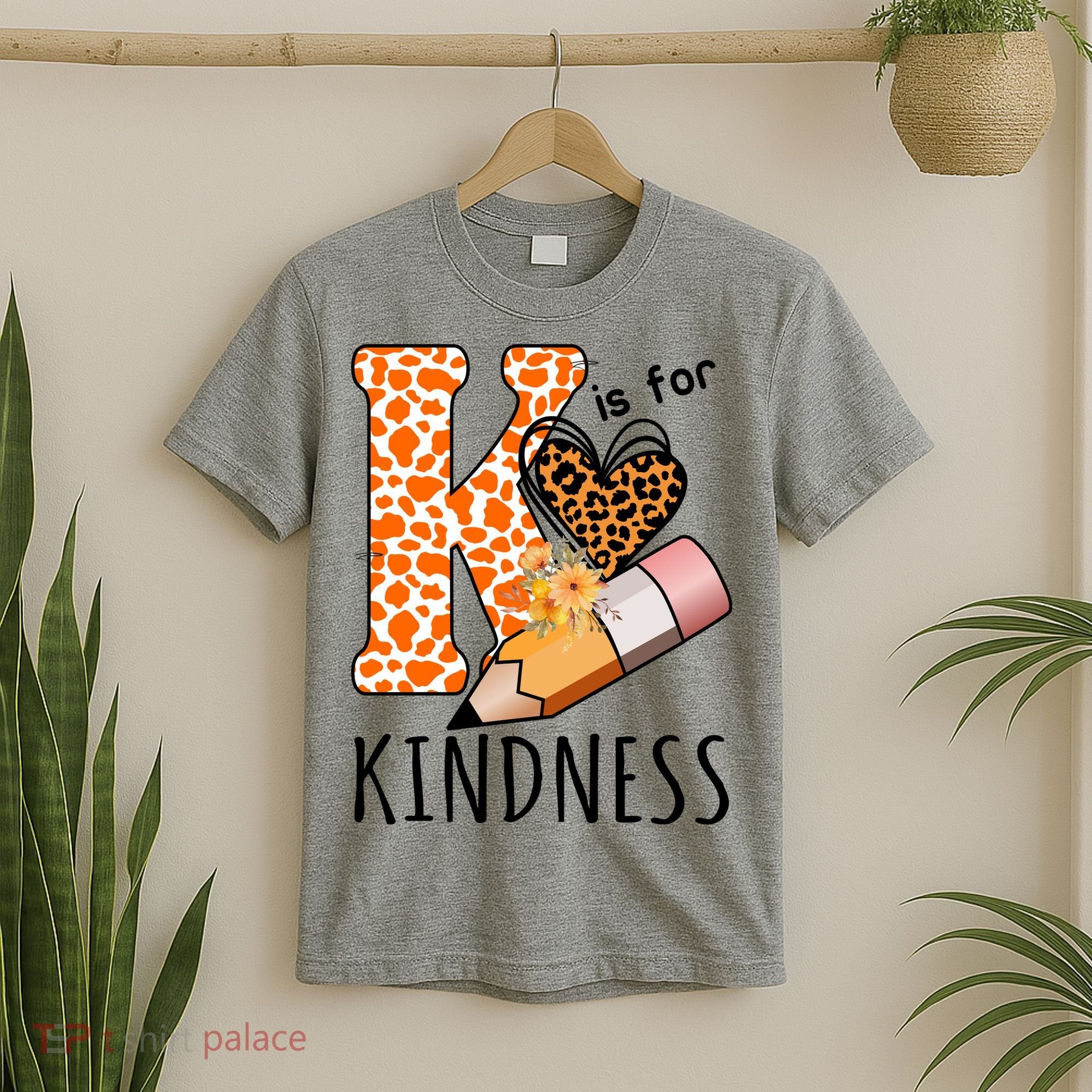 K Is For Kindness Kindergarten Cheetah T-Shirt