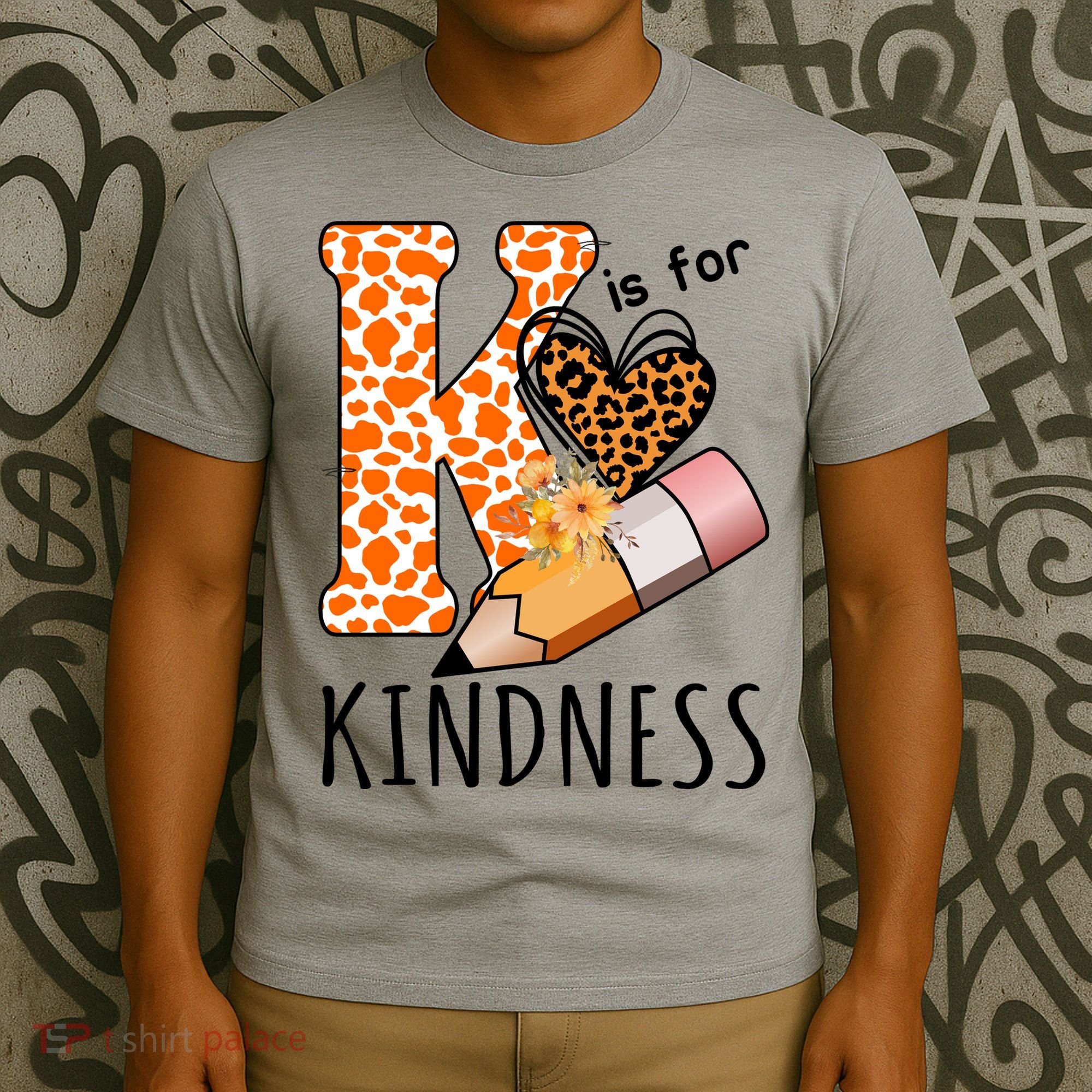 K Is For Kindness Kindergarten Cheetah T-Shirt