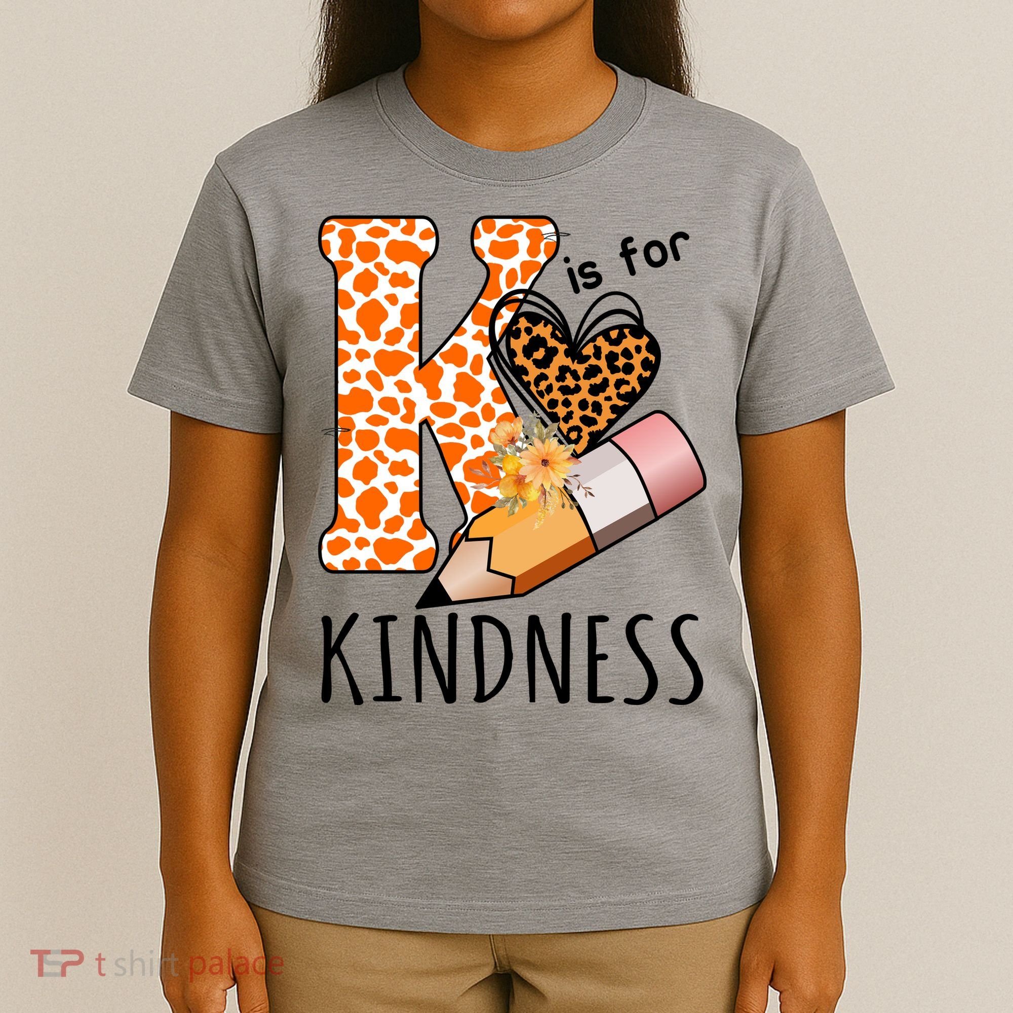 K Is For Kindness Kindergarten Cheetah T-Shirt