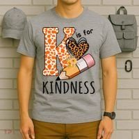 K Is For Kindness Kindergarten Cheetah T-Shirt thumb 6