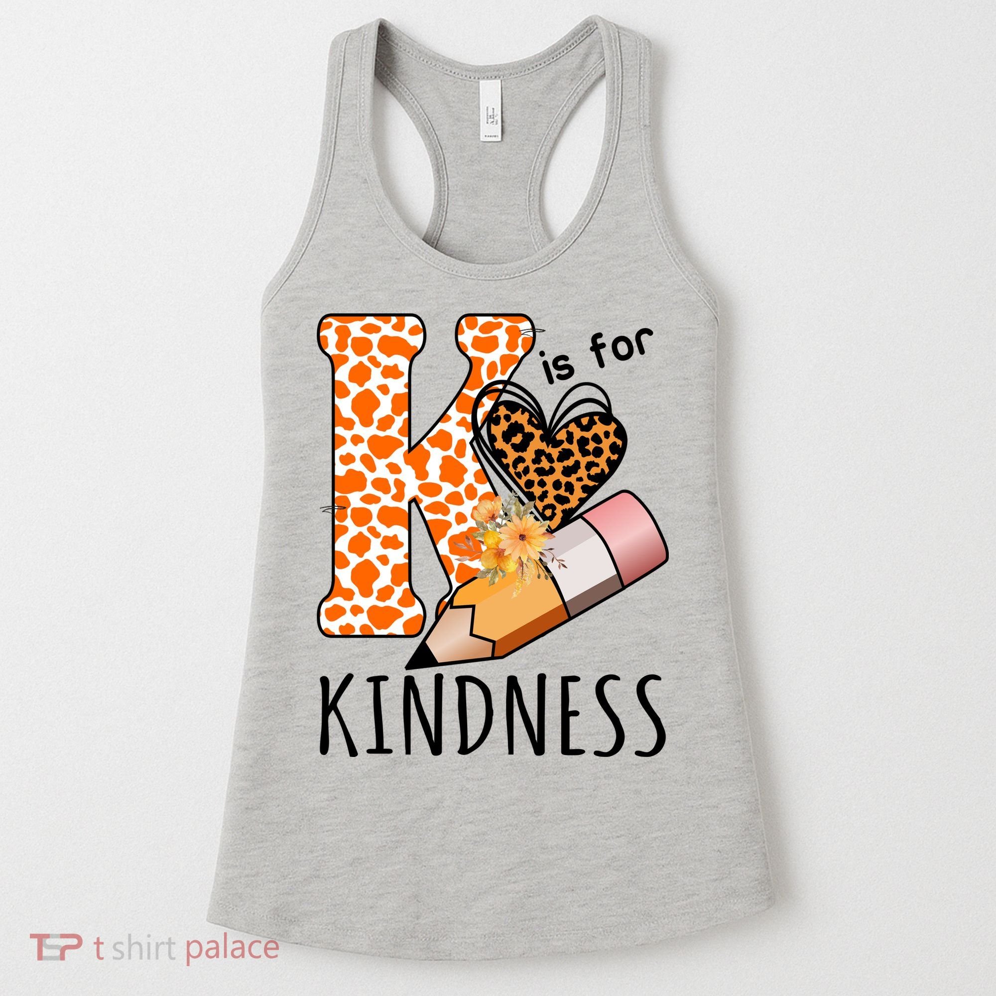K Is For Kindness Kindergarten Cheetah Women's Tank Top