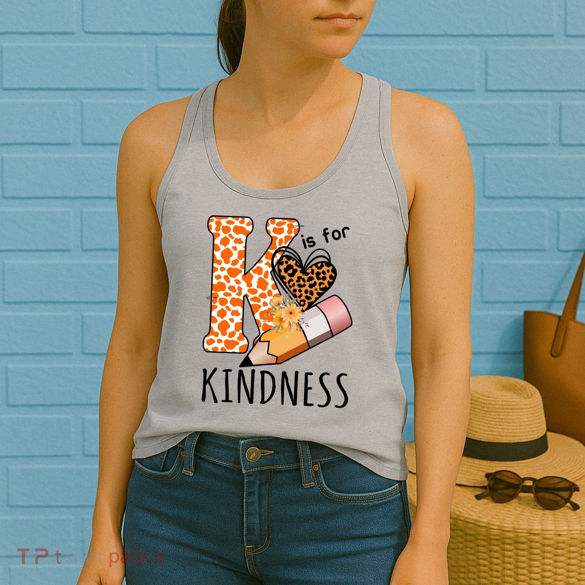 K Is For Kindness Kindergarten Cheetah Women's Tank Top