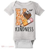 K Is For Kindness Kindergarten Cheetah Baby Bodysuit thumb 0