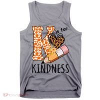 K Is For Kindness Kindergarten Cheetah Tank Top thumb 0