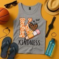 K Is For Kindness Kindergarten Cheetah Tank Top thumb 4