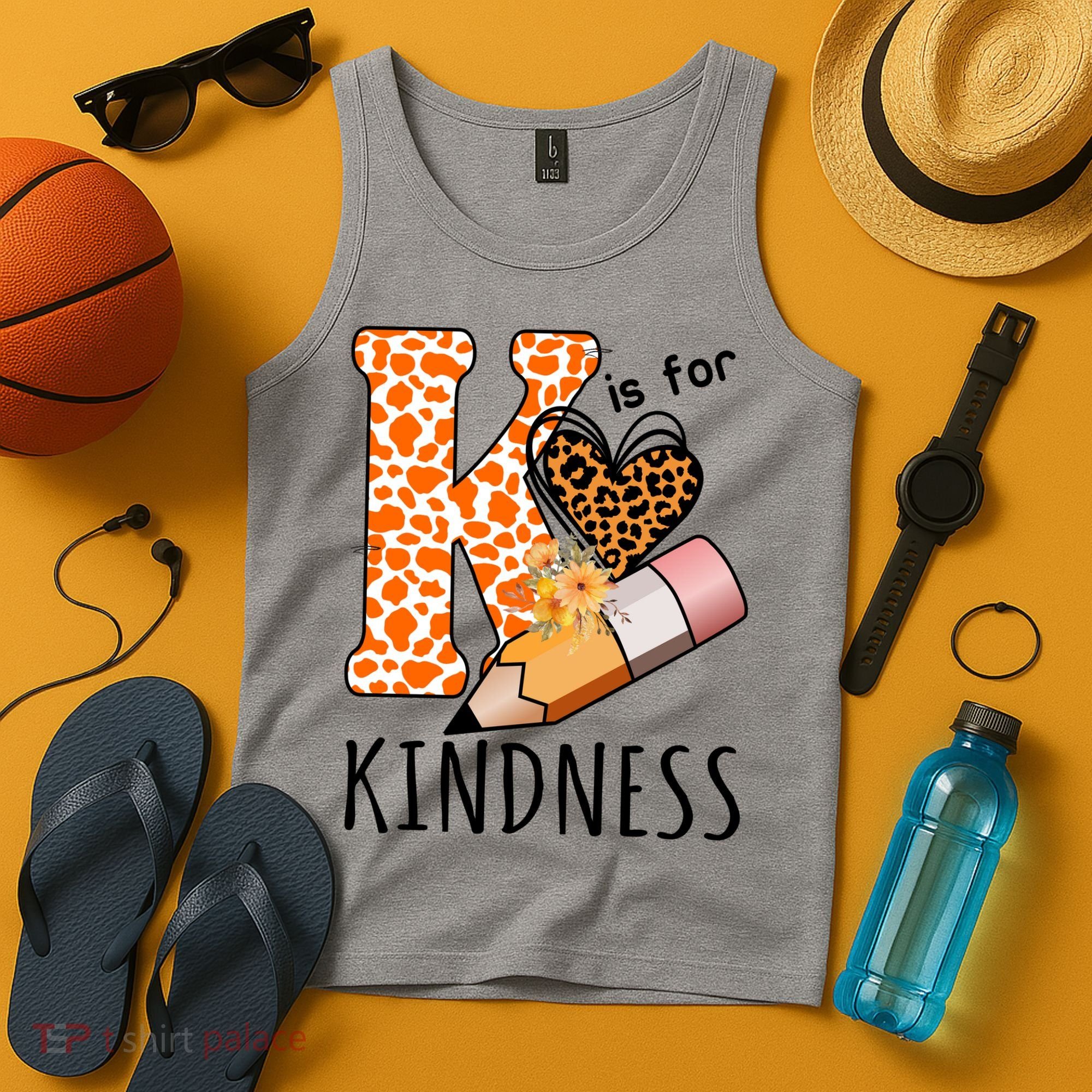 K Is For Kindness Kindergarten Cheetah Tank Top