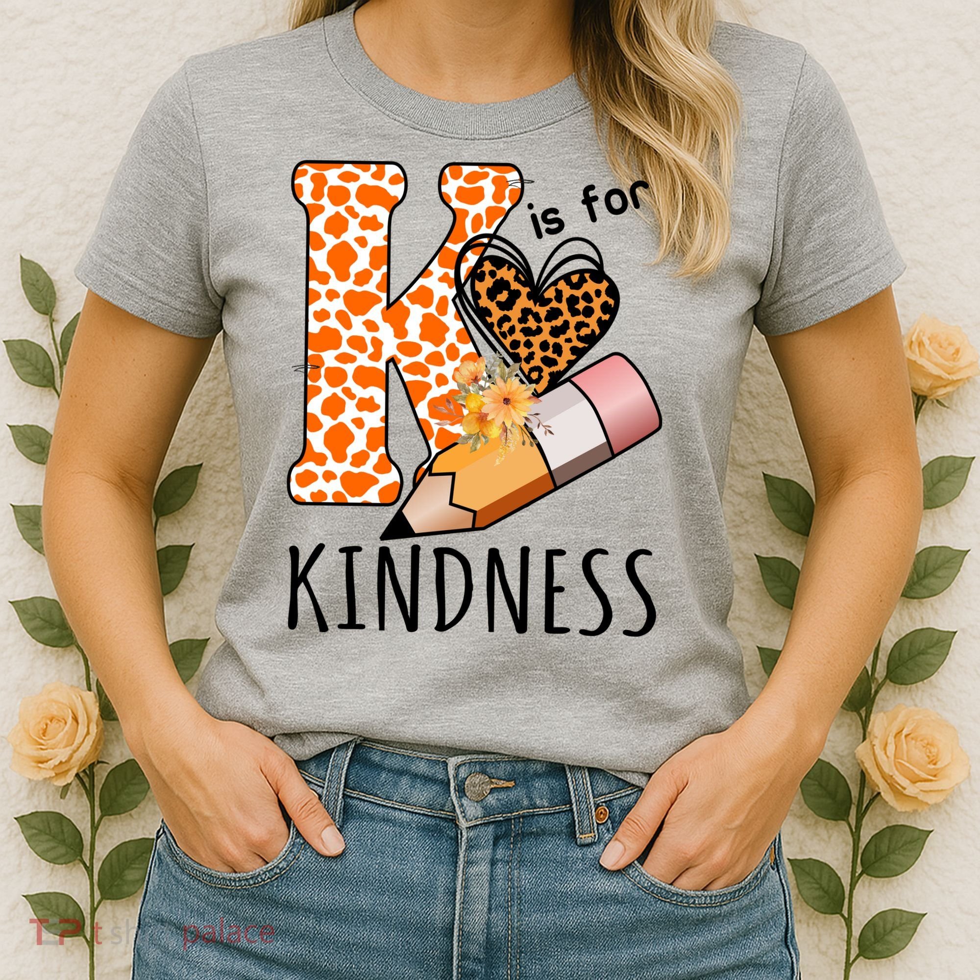 K Is For Kindness Kindergarten Cheetah Women's T-Shirt