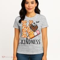 K Is For Kindness Kindergarten Cheetah Women's T-Shirt thumb 4