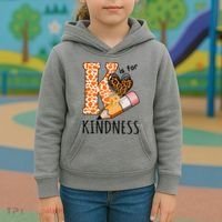 K Is For Kindness Kindergarten Cheetah Kids Hoodie thumb 3