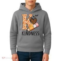 K Is For Kindness Kindergarten Cheetah Kids Hoodie thumb 4
