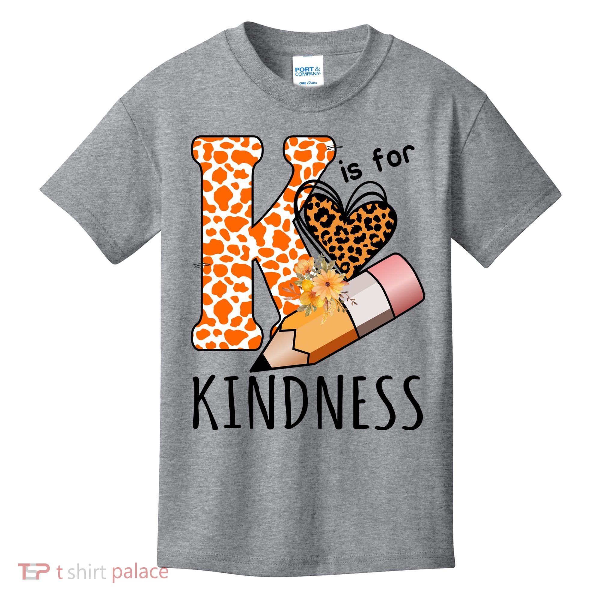 K Is For Kindness Kindergarten Cheetah Kids T-Shirt