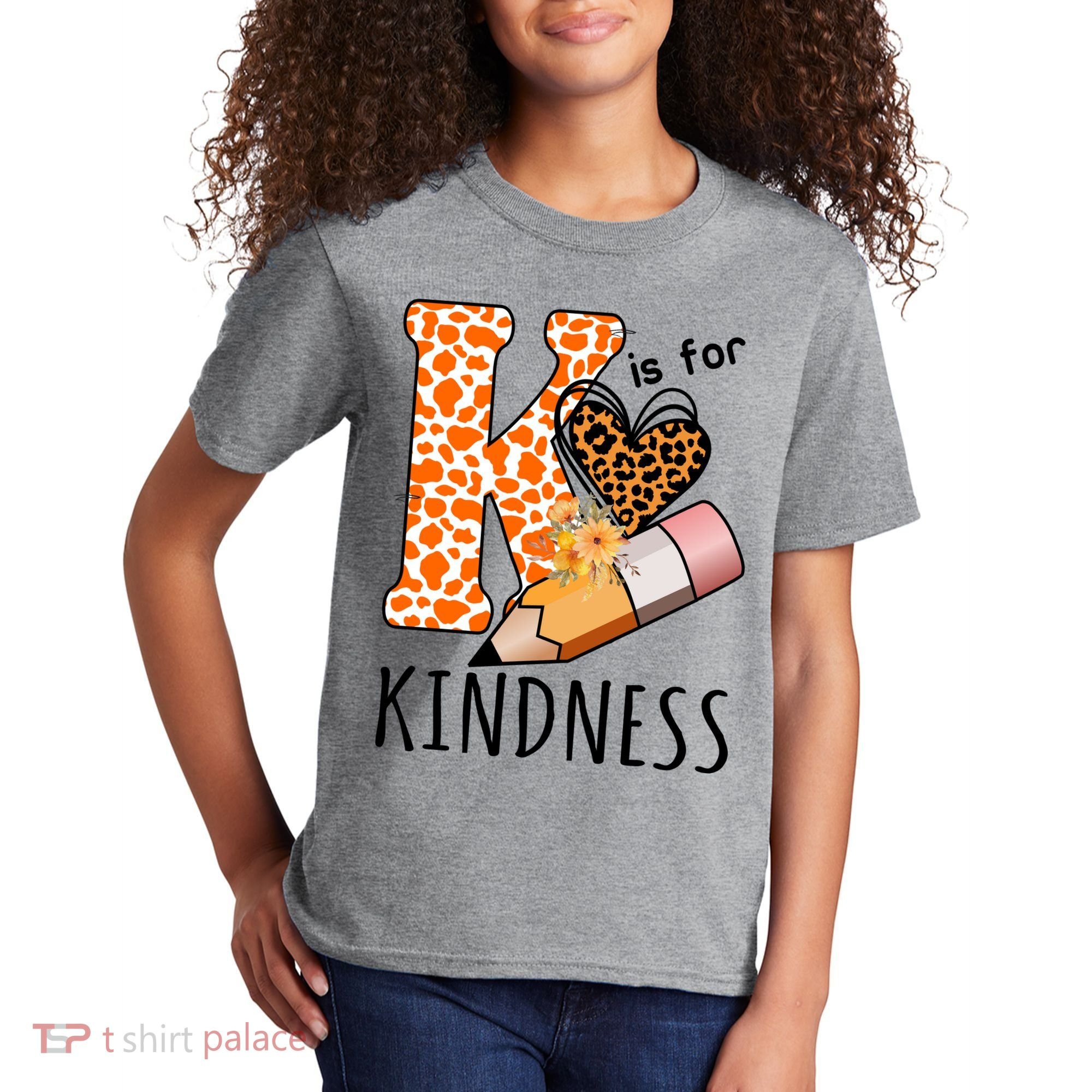K Is For Kindness Kindergarten Cheetah Kids T-Shirt