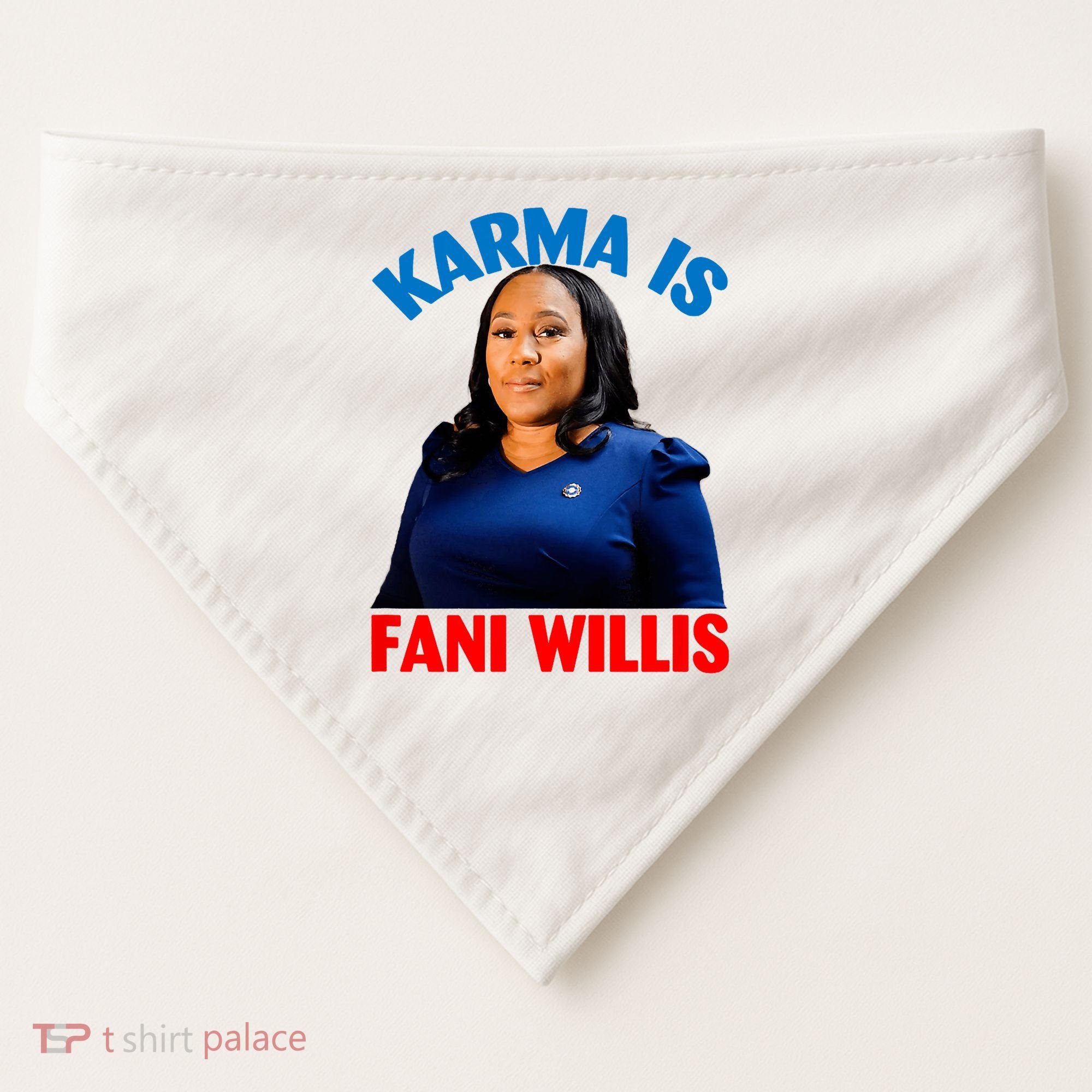 Karma Is Fani Willis USA-Made Doggie Bandana