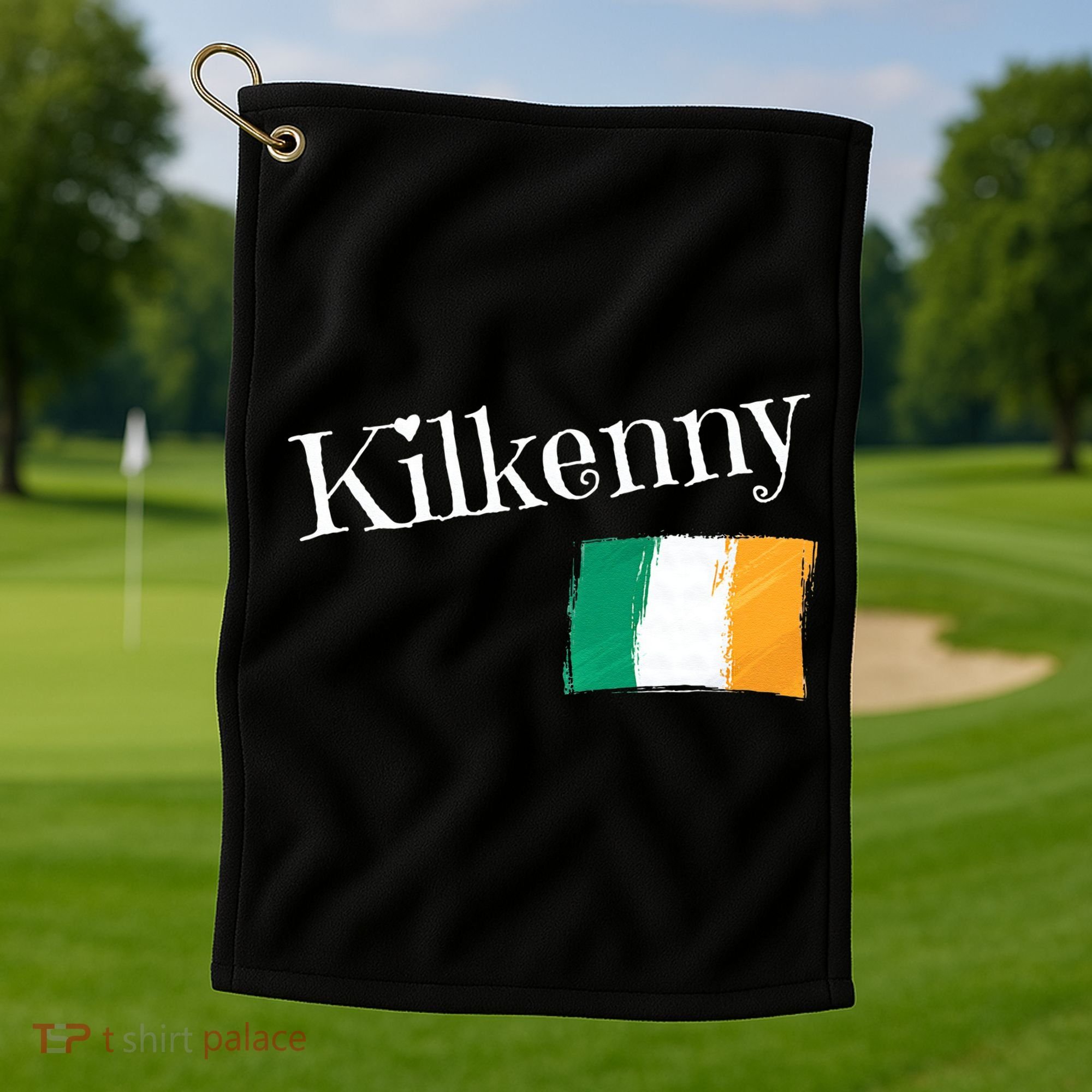 Kilkenny Ireland Flag Irish City Saint Patrick's Day Golf Towel