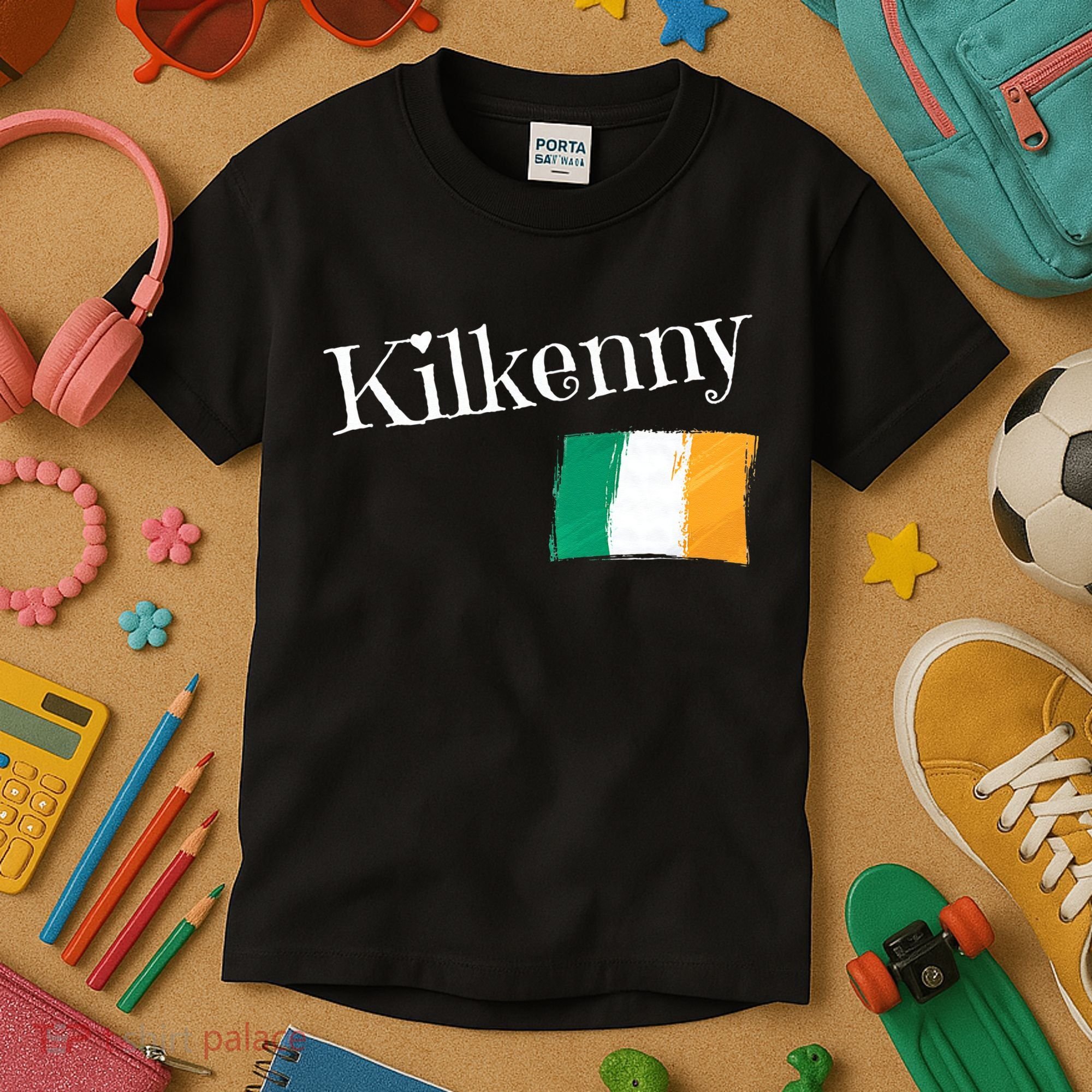 Kilkenny Ireland Flag Irish City Saint Patrick's Day Kids T-Shirt