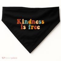 Kindness Is Free Be Kind Retro USA-Made Doggie Bandana thumb 0