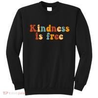 Kindness Is Free Be Kind Retro Sweatshirt thumb 0
