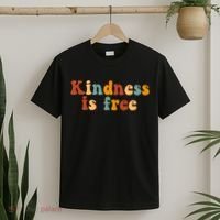 Kindness Is Free Be Kind Retro T-Shirt thumb 2