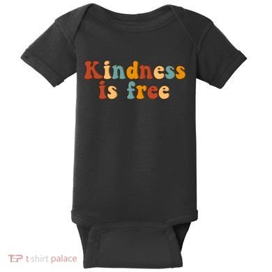 Kindness Is Free Be Kind Retro Baby Bodysuit