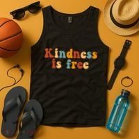 Kindness Is Free Be Kind Retro Tank Top thumb 4