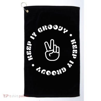 Keep It Groovy Peace Sign Golf Towel