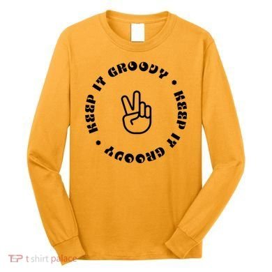 Keep It Groovy Peace Sign Long Sleeve Shirt