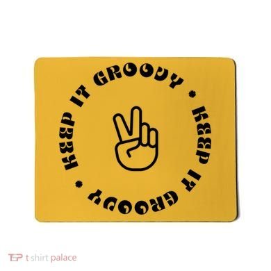 Keep It Groovy Peace Sign Mousepad