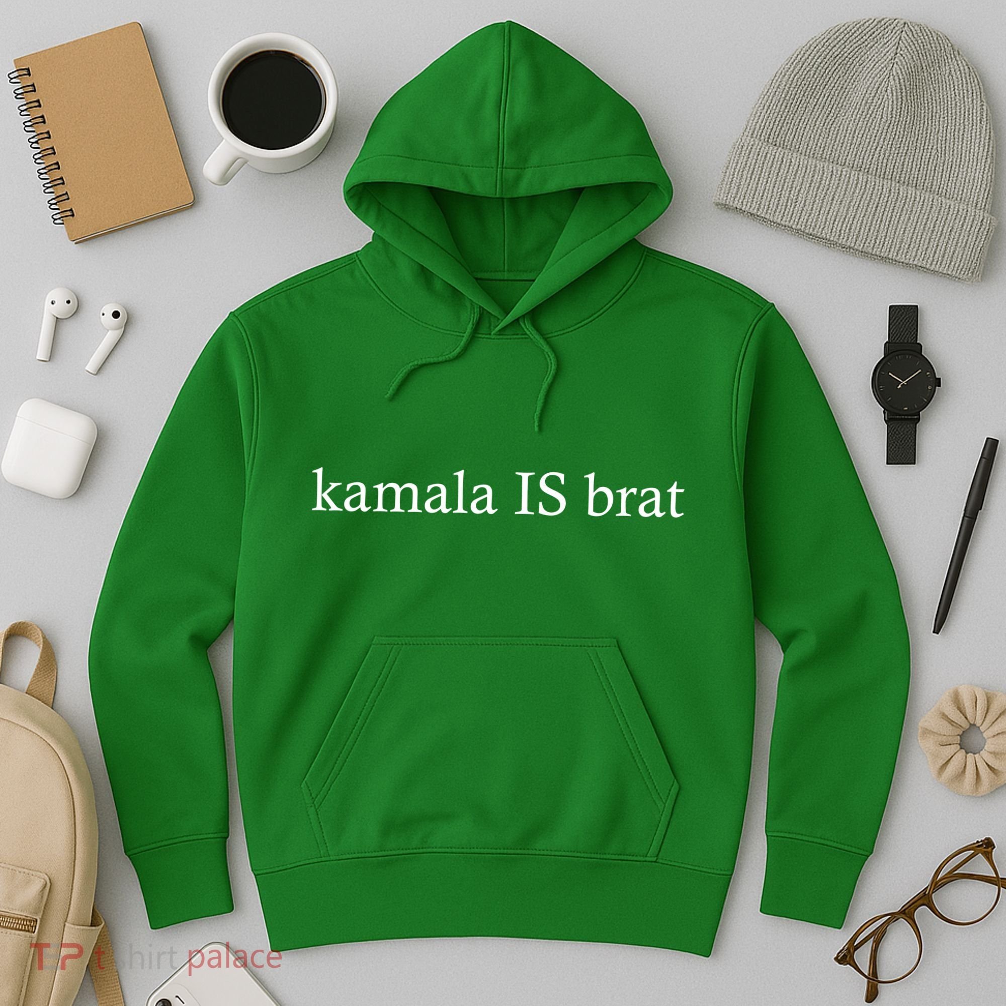 Kamala Is Green Brat Hoodie