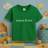 Kamala Is Green Brat Toddler T-Shirt thumb 3