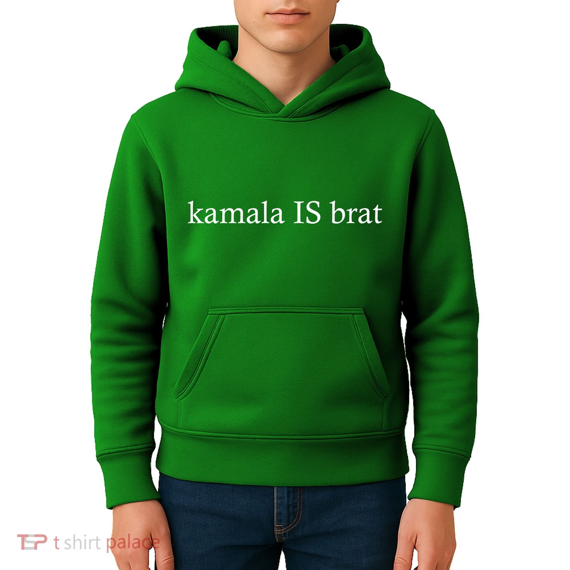 Kamala Is Green Brat Kids Hoodie