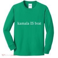 Kamala Is Green Brat Kids Long Sleeve Shirt thumb 0
