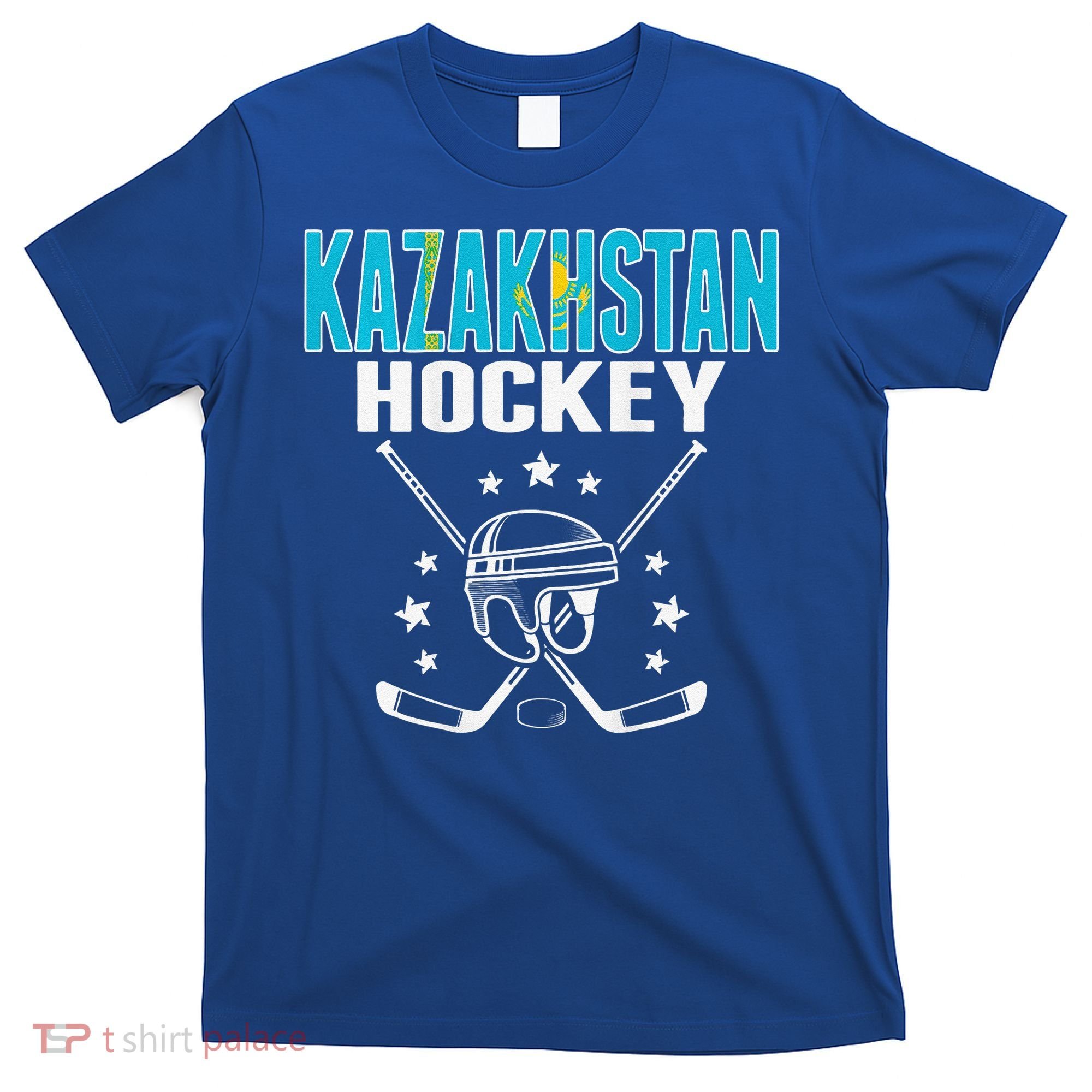 Kazakhstan Ice Hockey Fan Jersey Kazakhstani Flag T-Shirt
