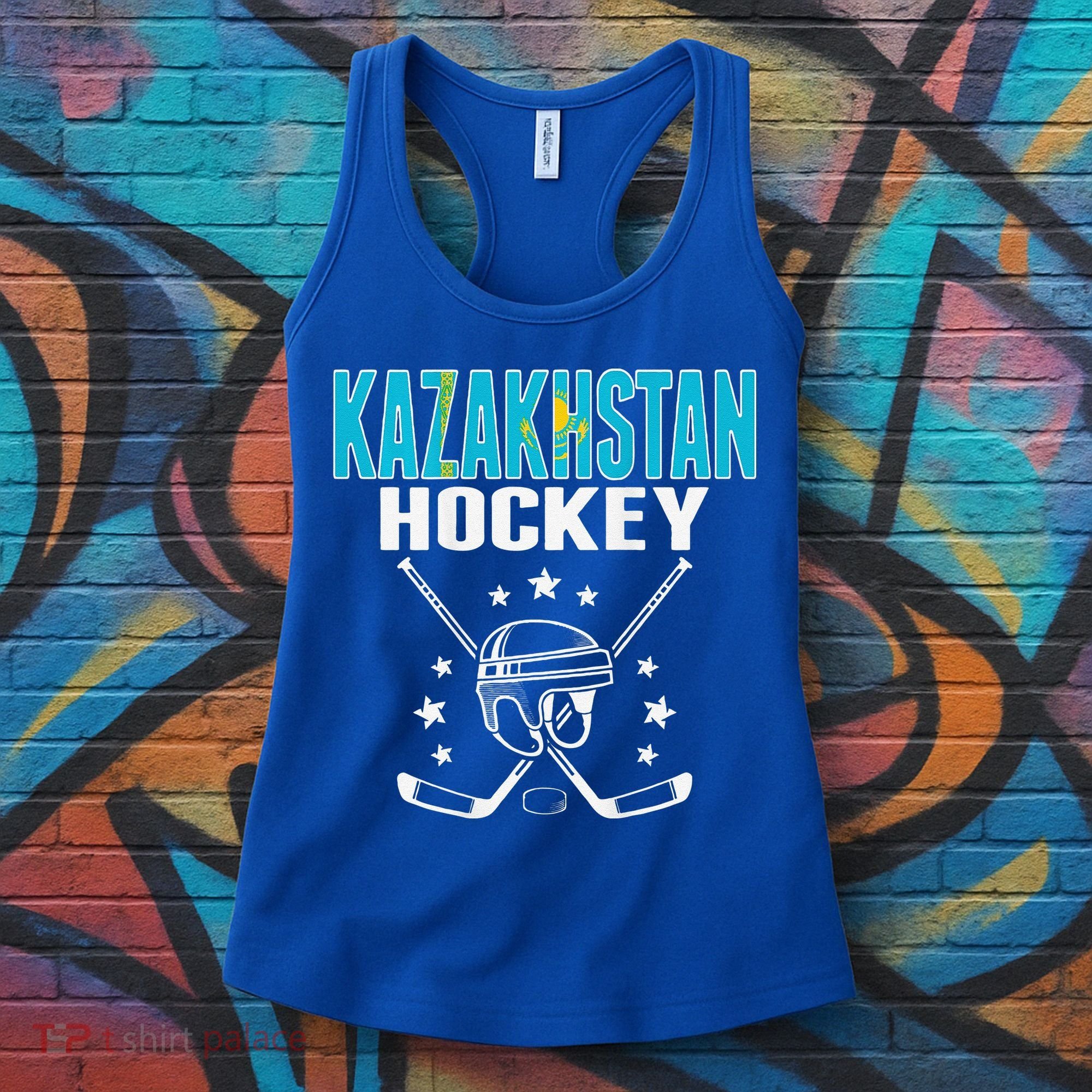 Kazakhstan Ice Hockey Fan Jersey Kazakhstani Flag Women's Tank Top