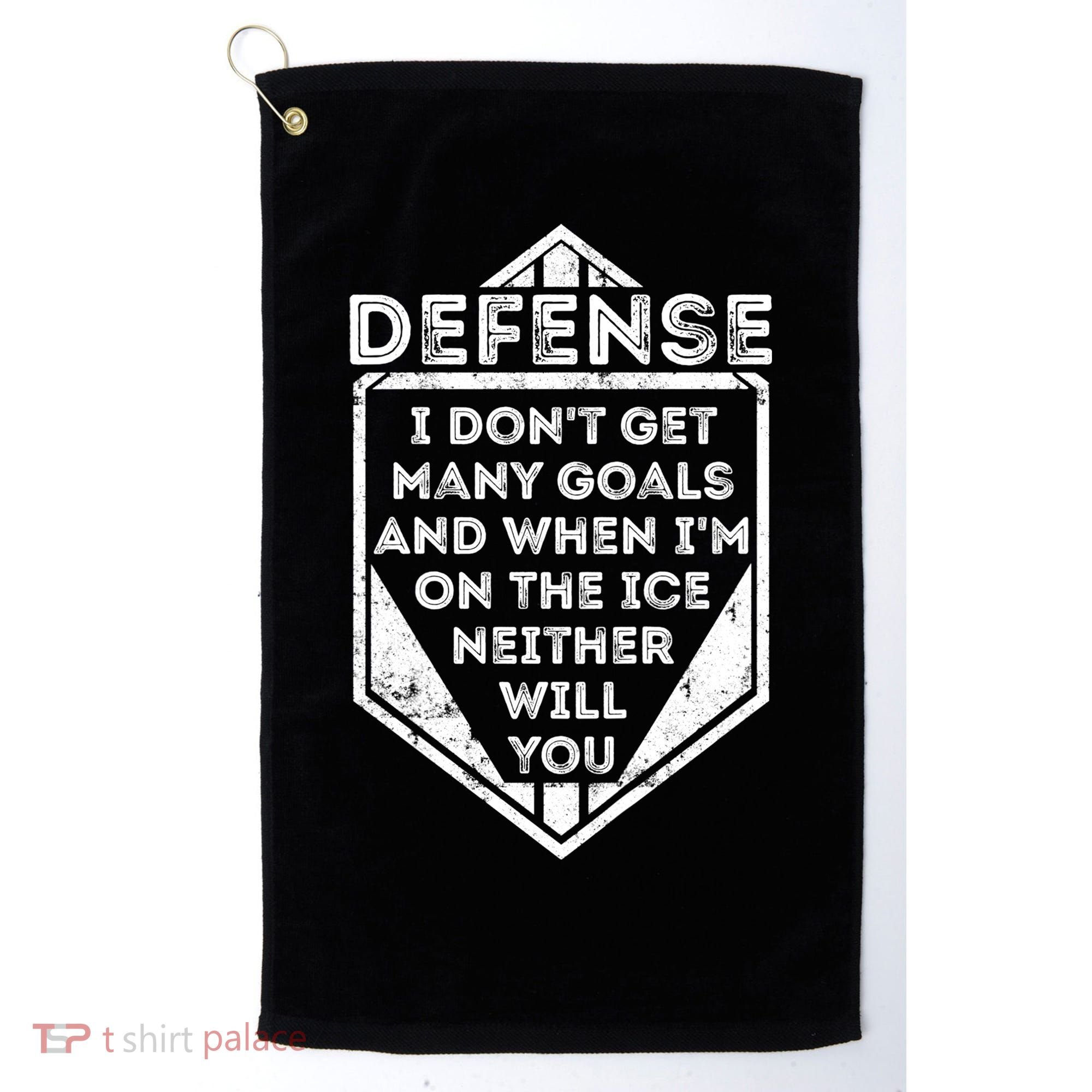 Kids Ice Hockey TShirt Funny Defenseman Player Tee Gift Golf Towel