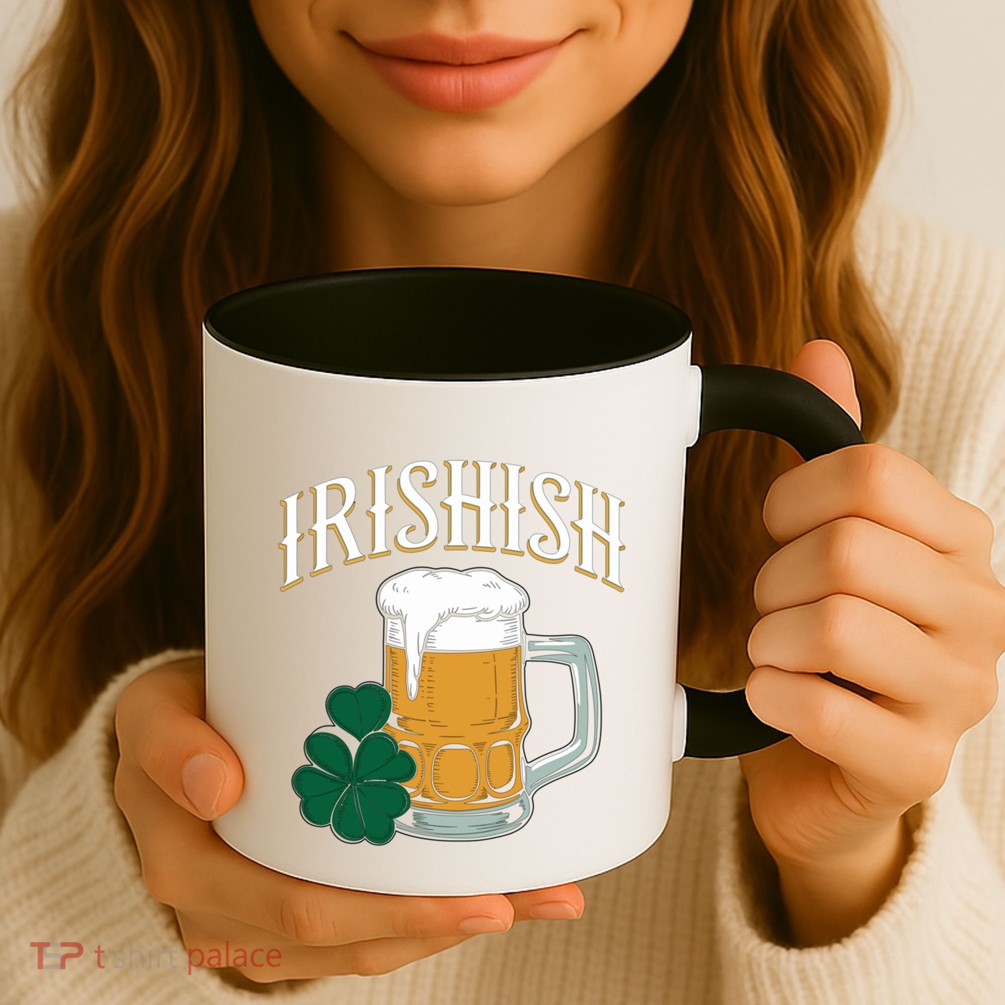 Kinda Irish Irishish Funny St Patrick’S Day Beer Ing Funny Gift Coffee Mug
