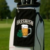 Kinda Irish Irishish Funny St Patrick’S Day Beer Ing Funny Gift Golf Towel thumb 2