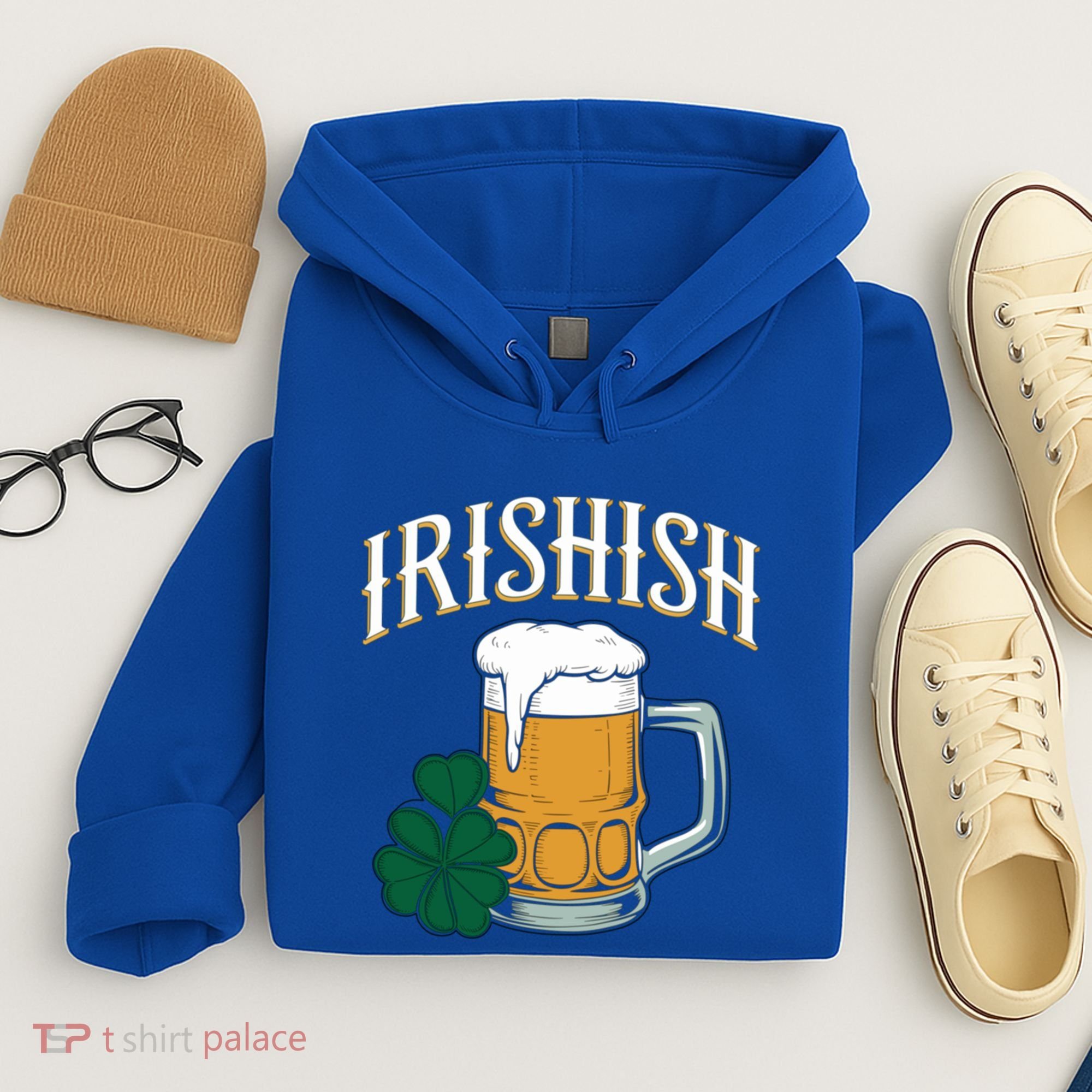 Kinda Irish Irishish Funny St Patrick’S Day Beer Ing Funny Gift Hoodie
