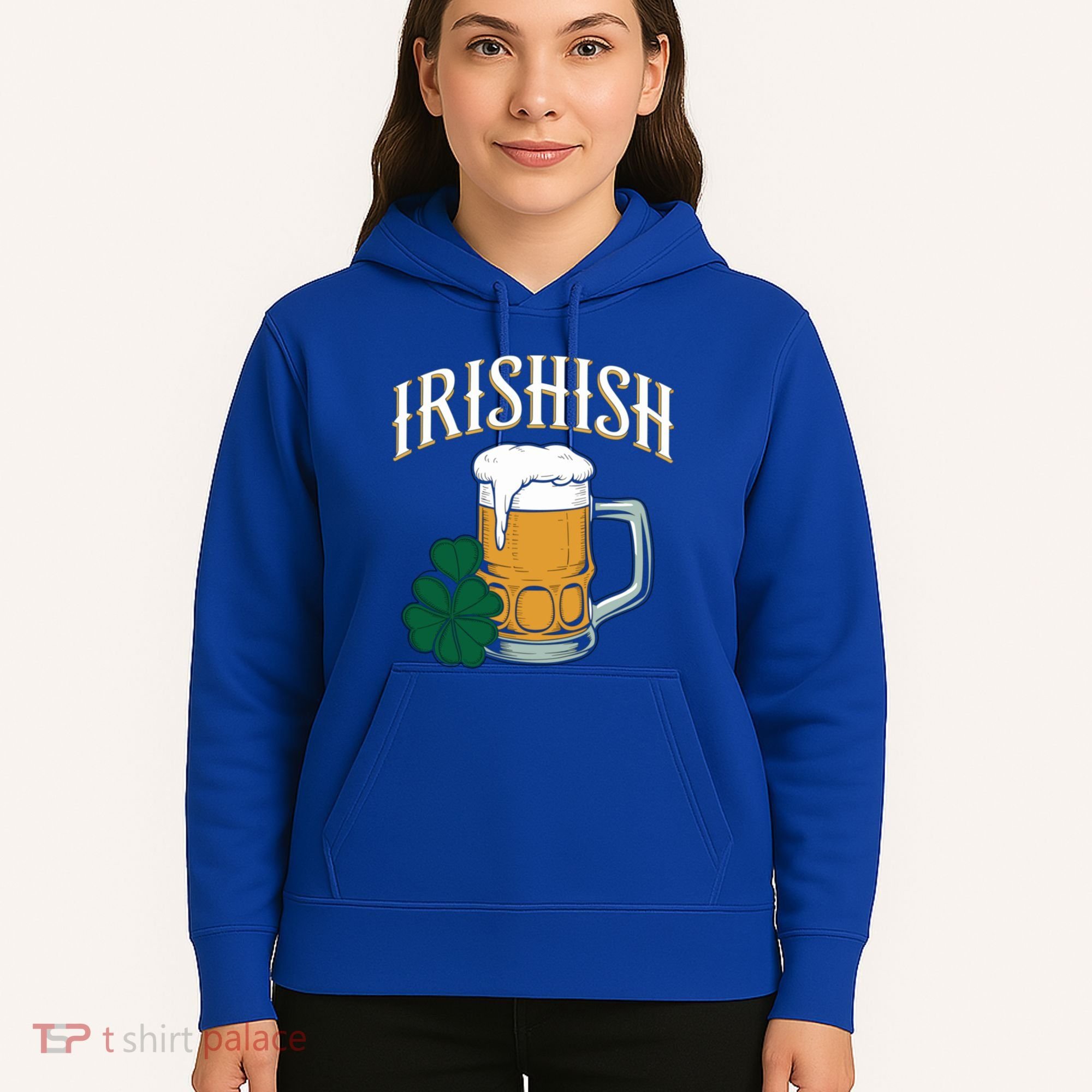 Kinda Irish Irishish Funny St Patrick’S Day Beer Ing Funny Gift Hoodie