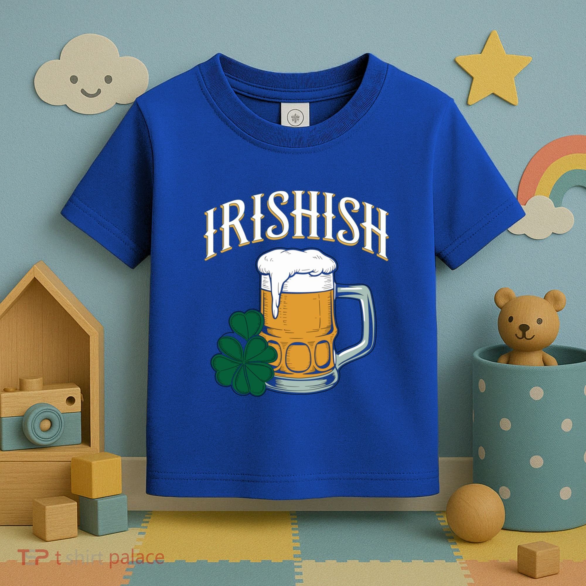 Kinda Irish Irishish Funny St Patrick’S Day Beer Ing Funny Gift Toddler T-Shirt