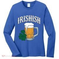 Kinda Irish Irishish Funny St Patrick’S Day Beer Ing Funny Gift Women's Long Sleeve Shirt thumb 0