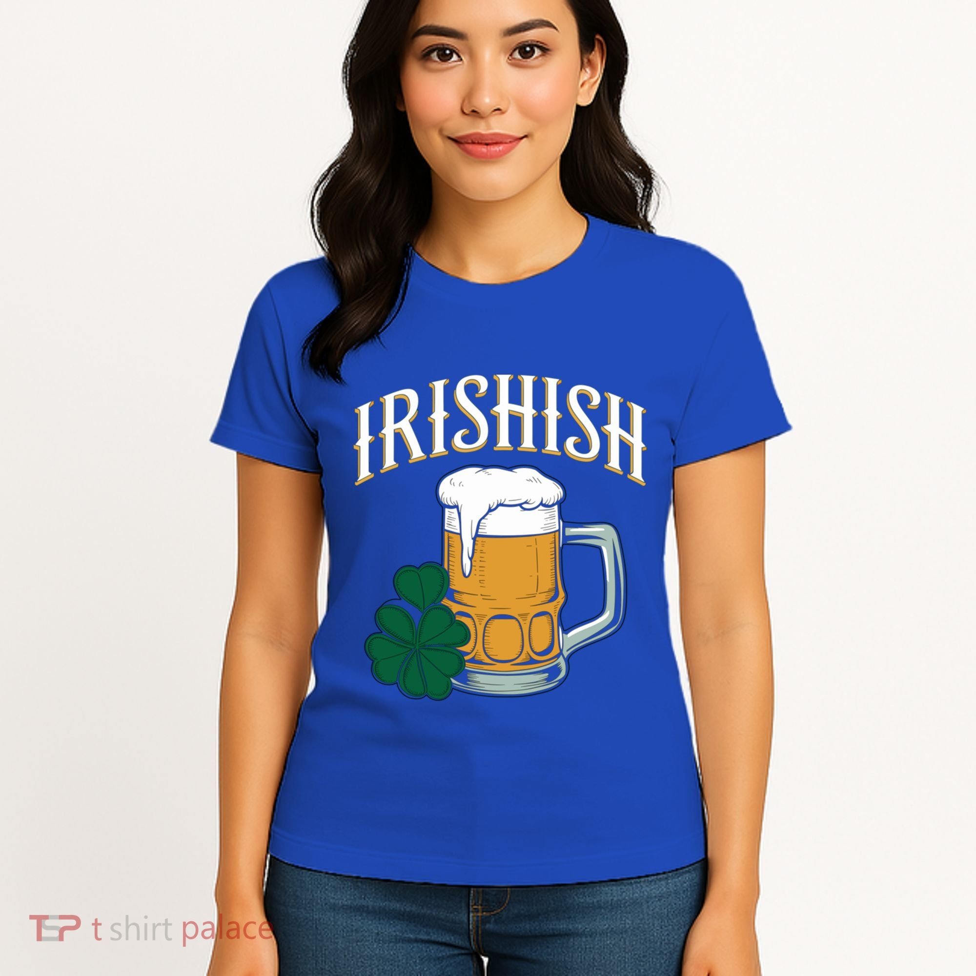 Kinda Irish Irishish Funny St Patrick’S Day Beer Ing Funny Gift Women's T-Shirt