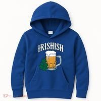Kinda Irish Irishish Funny St Patrick’S Day Beer Ing Funny Gift Kids Hoodie thumb 0
