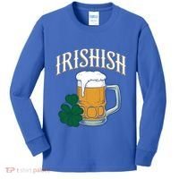 Kinda Irish Irishish Funny St Patrick’S Day Beer Ing Funny Gift Kids Long Sleeve Shirt thumb 0