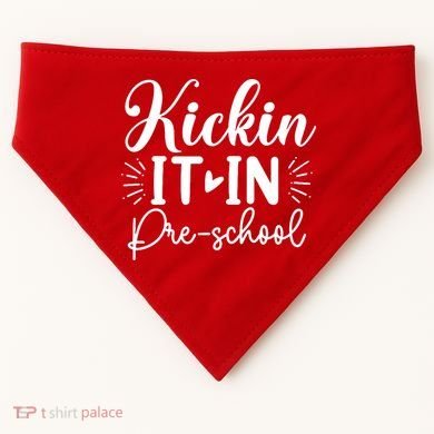 Kickin It In Pre School USA-Made Doggie Bandana