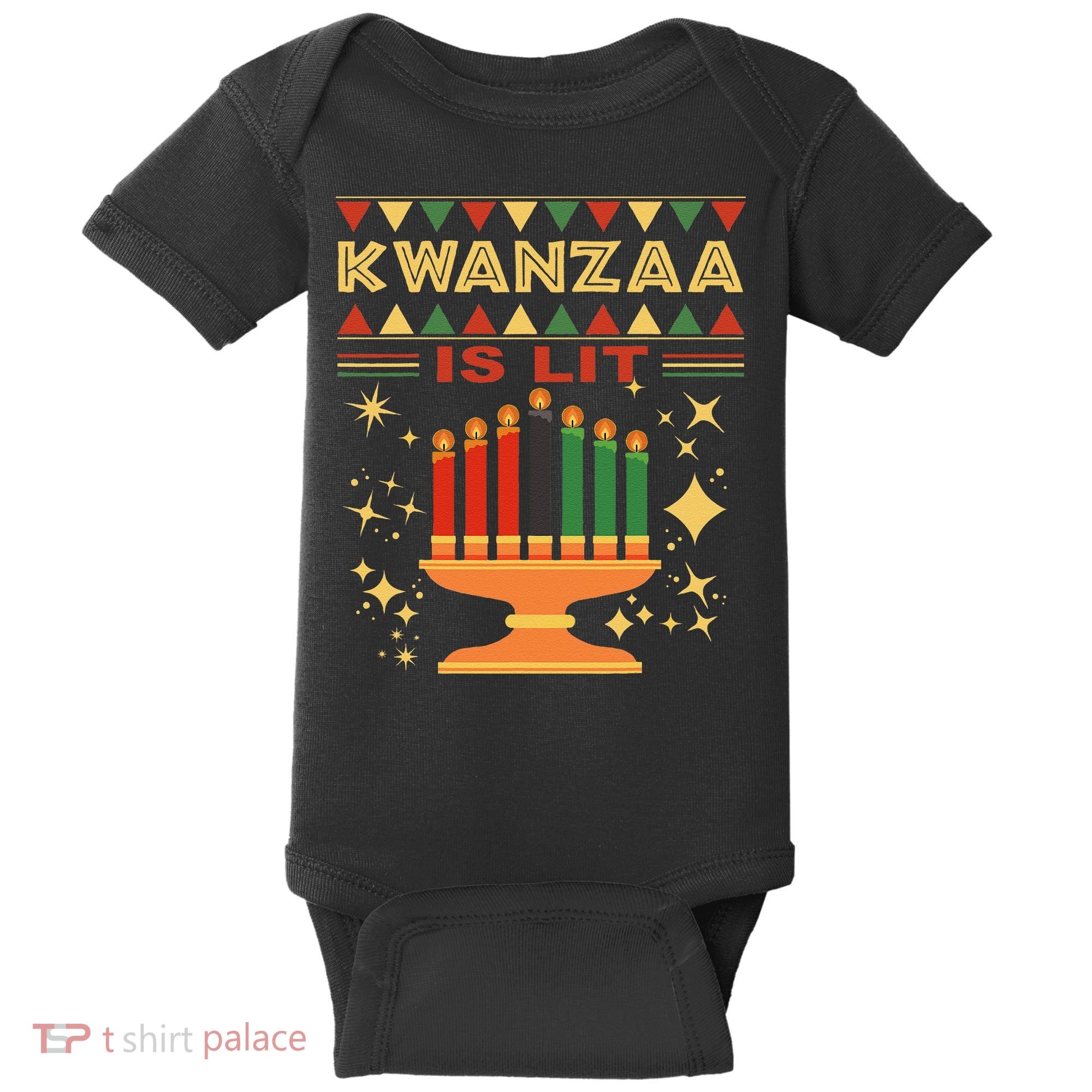 Kwanzaa Is Lit Baby Bodysuit