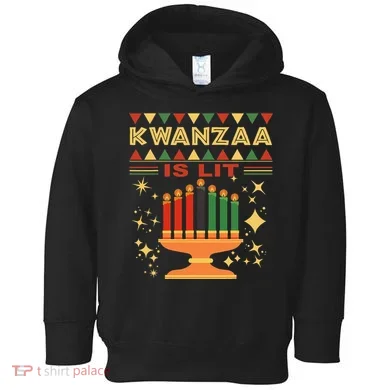 Kwanzaa Is Lit Toddler Hoodie